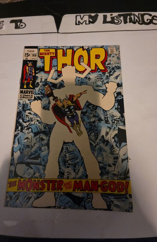 Thor #169(1969)the monster and the Mangod