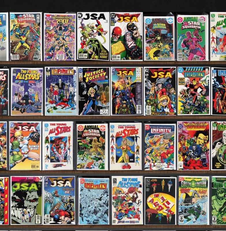 Huge Lot 150+ Comics with Steel, Young All Stars, Green Lantern & More!