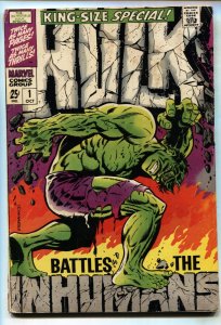 INCREDIBLE HULK ANNUAL #1--1968--Marvel--Inhumans--comic book--VG