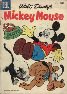 Mickey Mouse (Walt Disney's) #50 FAIR ; Dell | low grade comic October 1956 Plut