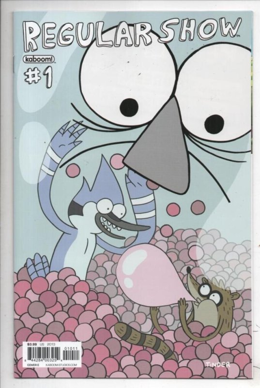 REGULAR SHOW #1 E, 1st, NM, Variant, 2013, KaBoom, Jeremy Tinder