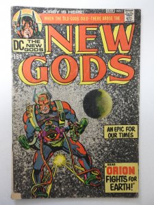 The New Gods #1 (1971) GD/VG Condition moisture stain, cover detached top staple