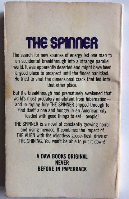 The Spinner,PB, 1980,176p,VG-great cover