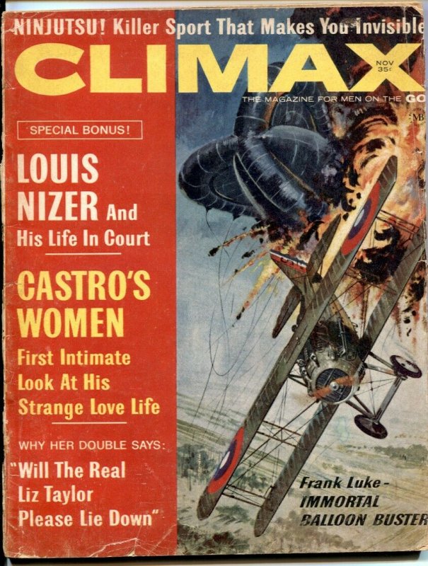 Climax Magazine November 1963- Castro's Women- Ninjustsu