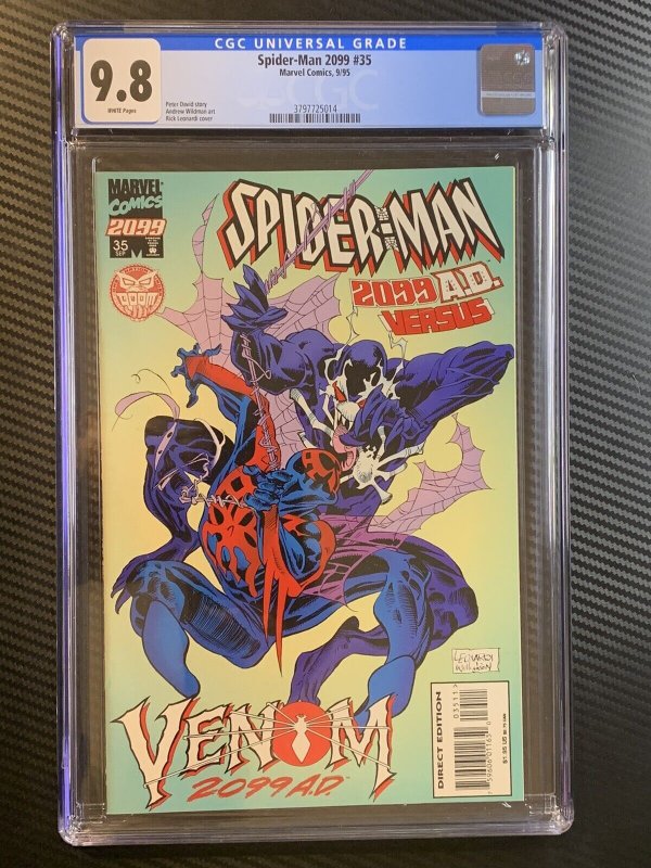 Spider-Man 2099 #35 CGC 9.8 White Pages! 1st Venom 2099! 1995 MCU Spider-verse 