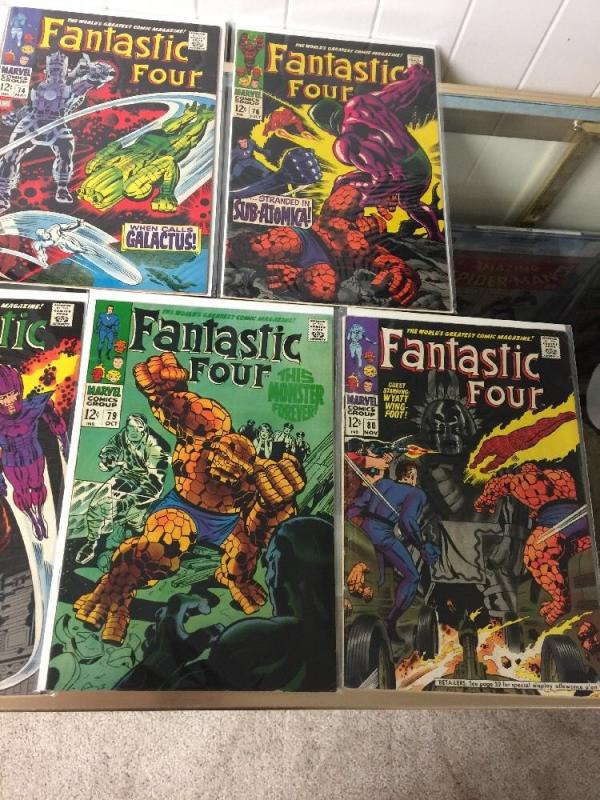 Fantastic Four 71 74 76 77 78 79 80 All 6.0-8.0 Fn-Vf Fine - Very Fine Range