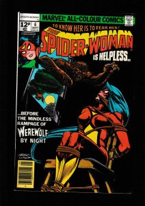 Spider-Woman #6 British Variant (1978) VFN / 1ST MORGAN LE FAY / WEREWOLF