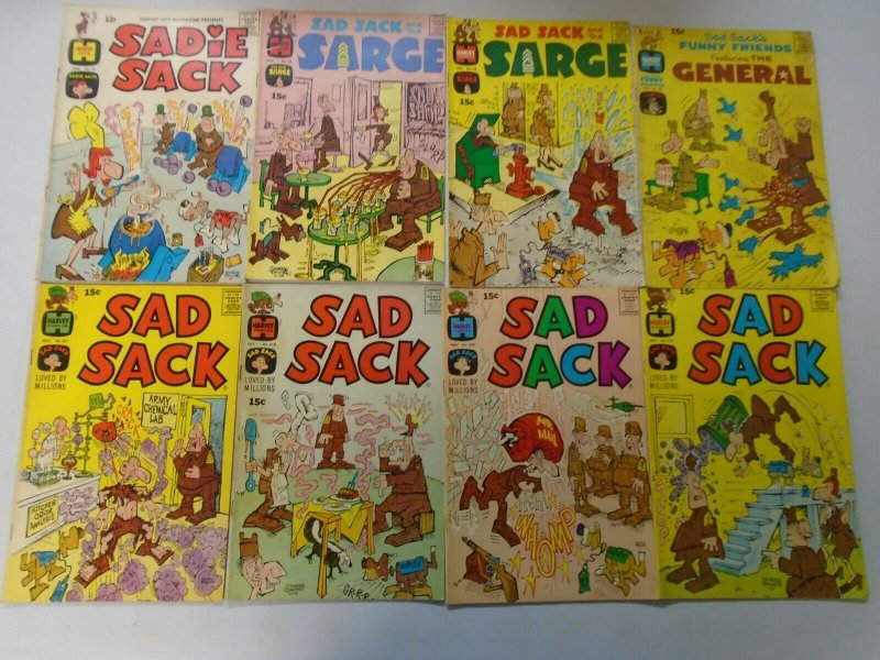 Silver age Harvey Sad Sack lot 52 different issues avg 4.0 VG