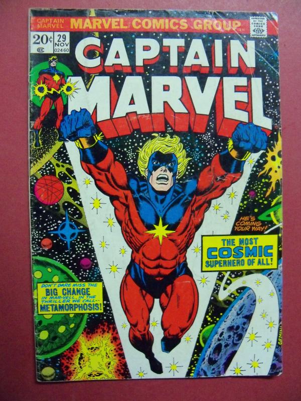 CAPTAIN MARVEL #29 (2.5 GOOD+) Bronze Age MARVEL COMICS