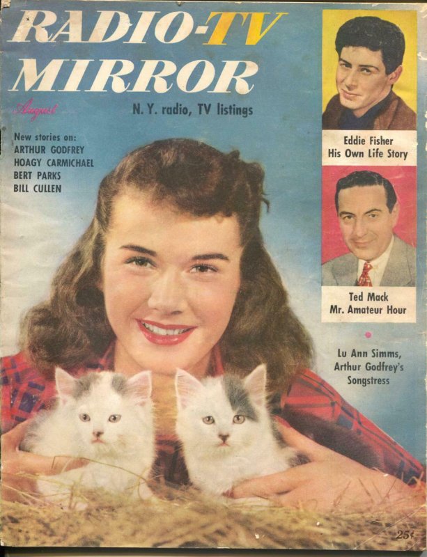 Radio And Television Mirror-Lu Ann Simms-Ted Mack-Eddie Fisher-Aug-1953
