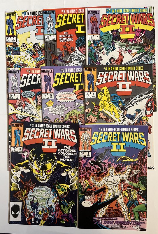 1985 SECRET WARS 2 #2 3 4 5 6 7 8 9 Marvel Comics Lot Of 8 Beyonder