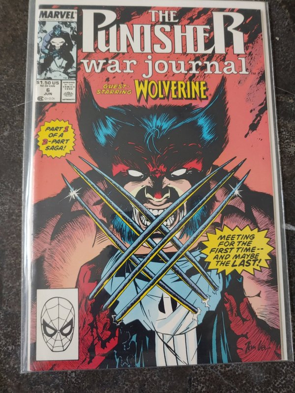 PUNISHER WAR JOURNAL 6  1ST WOLVERINE VS PUNISHER HIGH GRADE NM