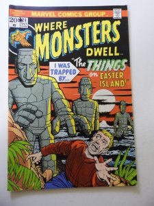 Where Monsters Dwell #24 (1973) FN+ Condition MJ insert intact, marker stamp fc