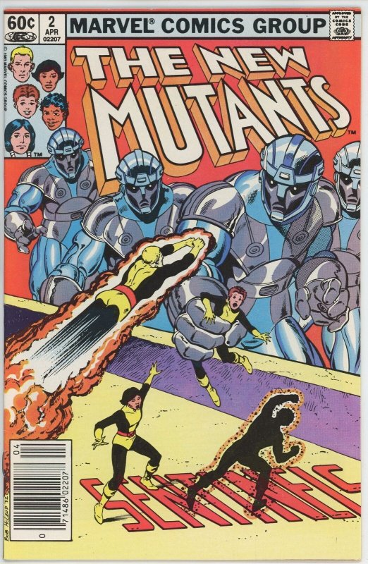 New Mutants #2 (1983) - 7.5 VF- *Sentinels* Newsstand
