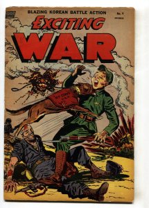EXCITING WAR #9-Dog Attack cover! -1953-STANDARD-Korean War comic book