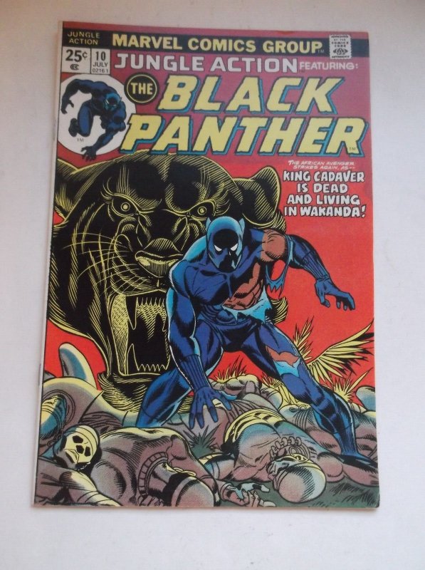 MARVEL: JUNGLE ACTION #10, FEATURING: BLACK PANTHER, 1ST KING CADAVER, 1974, VF-