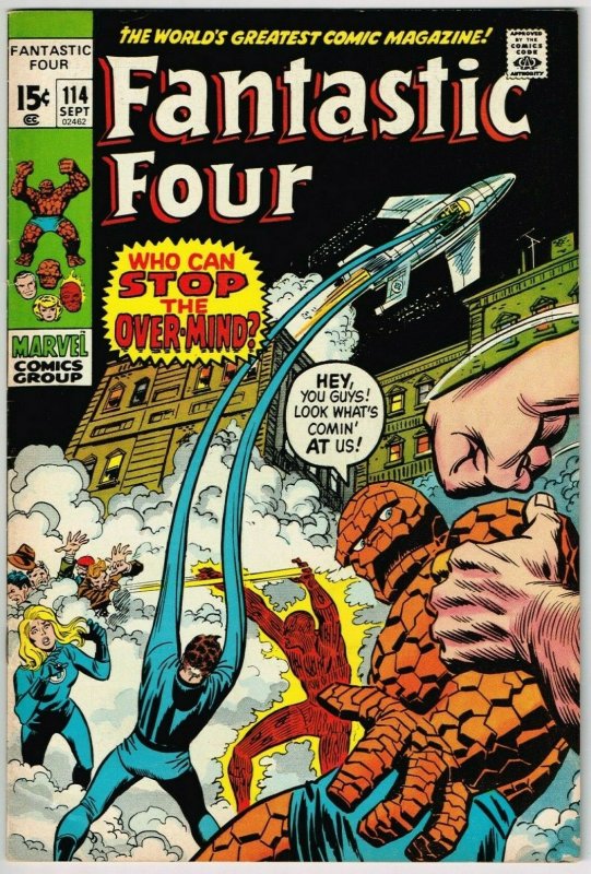 Fantastic Four #114 (1962) - 7.0 FN/VF *Over-Mind/Watcher- Last Stan Lee Script*