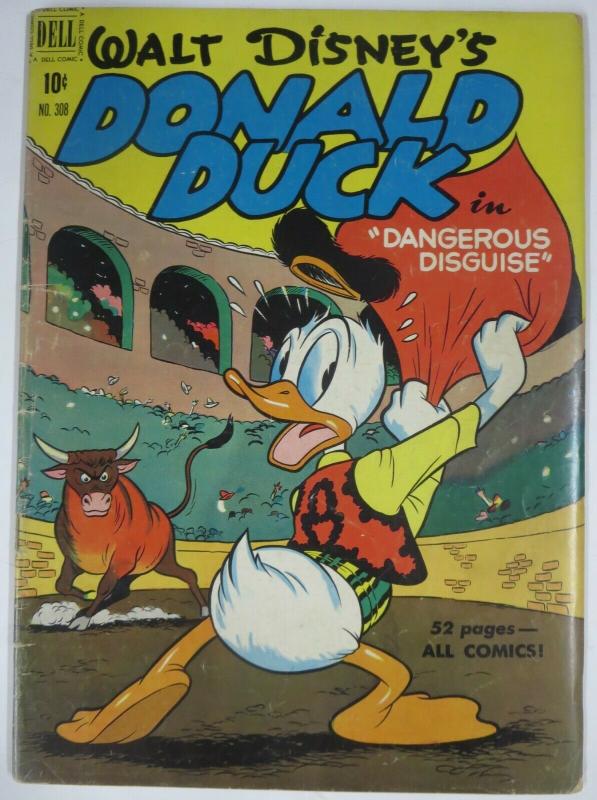 DONALD DUCK FOUR COLOR COMICS #308 (Dell, 1/1951) G-VG Dangerous Disguise