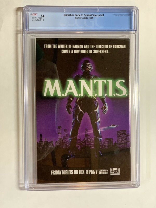 Punisher Back To School Special 1 2 3 Cgc 9.8 Set Marvel Only 1 On Census!