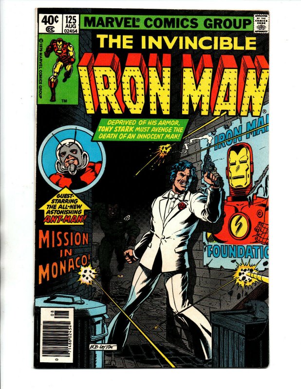 Invincible Iron Man #125 newsstand - 1st James Rhodes - KEY - 1979 - VF+