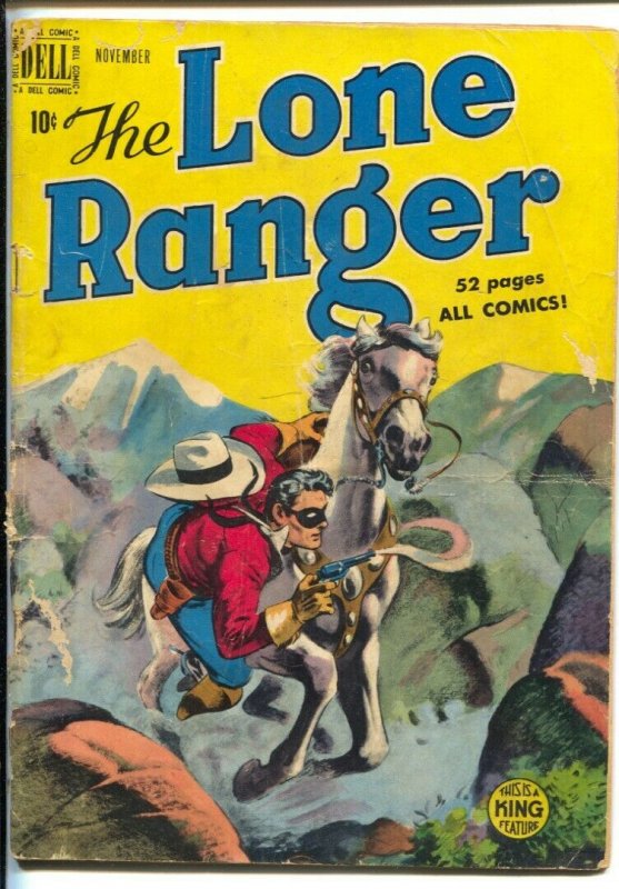 Lone Ranger #17 1949- Dell-Tonto and Silver appear-Indian Chief back cover-G