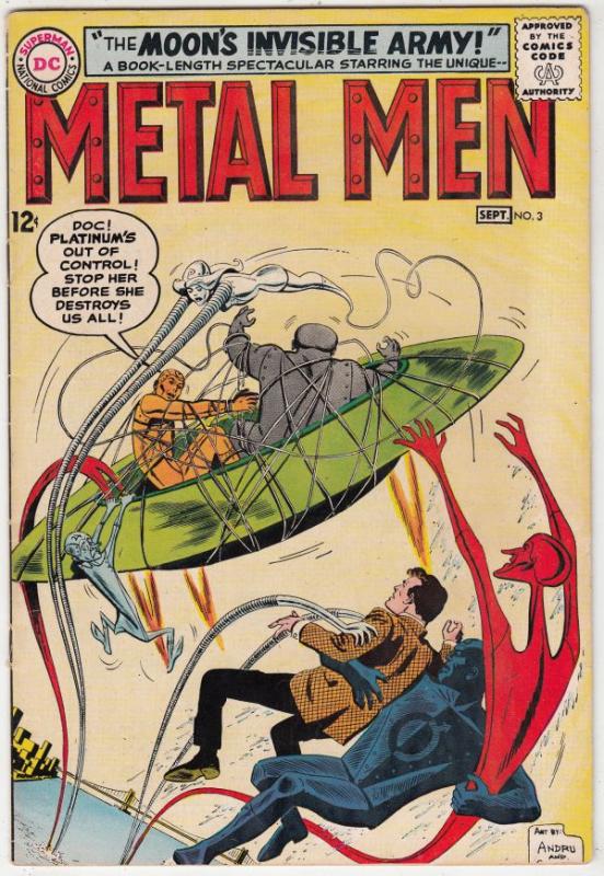 Metal Men #3 (Sep-63) FN/VF Mid-High-Grade Metal Men (Led, Tina, Tin, Gold, M...