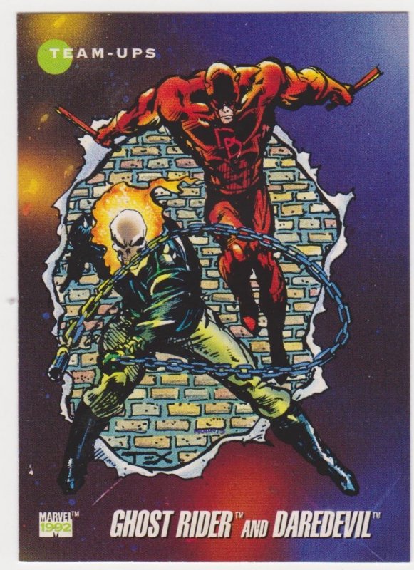 1992 Marvel Universe #90 Ghost Rider and Daredevil