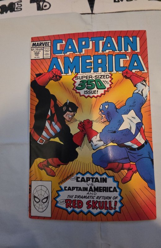 CAPTAIN AMERICA #350 (1989) JOHN WALKER vs STEVE ROGERS! SUPER-SIZED ISSUE