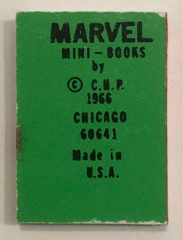 1966 NICK FURY (Green) Mini-Comic Promo Marvelmania Gumball Prize VF 8.0