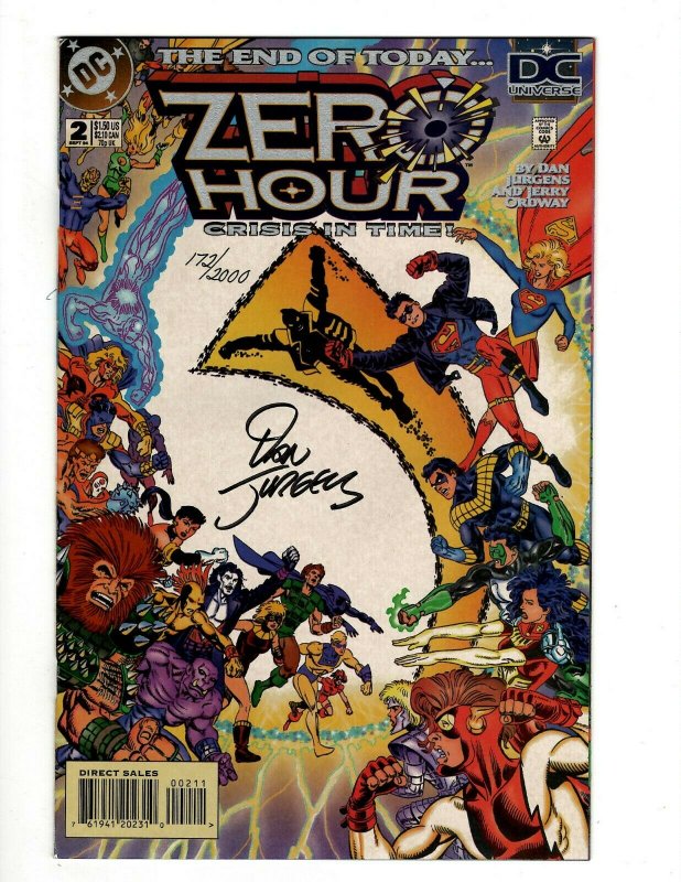 Zero Hour # 2 NM 1st Print SIGNED By Dan Jurgens WITH COA DC Comic Book OF2