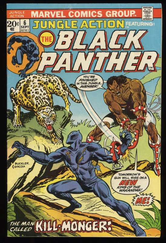 Jungle Action #6 FN- 5.5 Black Panther 1st Appearance Killmonger!