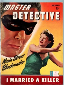 MASTER DETECTIVE DEC 1942-VF-MASKED VILLAIN COVER-GUN MOLL STORY-TRUE CRIME VF