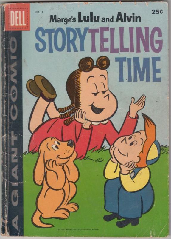 Marge's Lulu and Alvin Story Telling Time Dell Giant #1 (Mar-59) GD- Affordab...