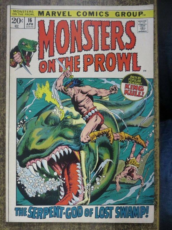 MONSTERS ON THE PROWL 16 VG  April 1972 COMICS BOOK