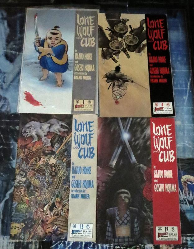 Lone Wolf and Cub Lot! 4 issues- First Comics Version- Miller, Wagner Covers!