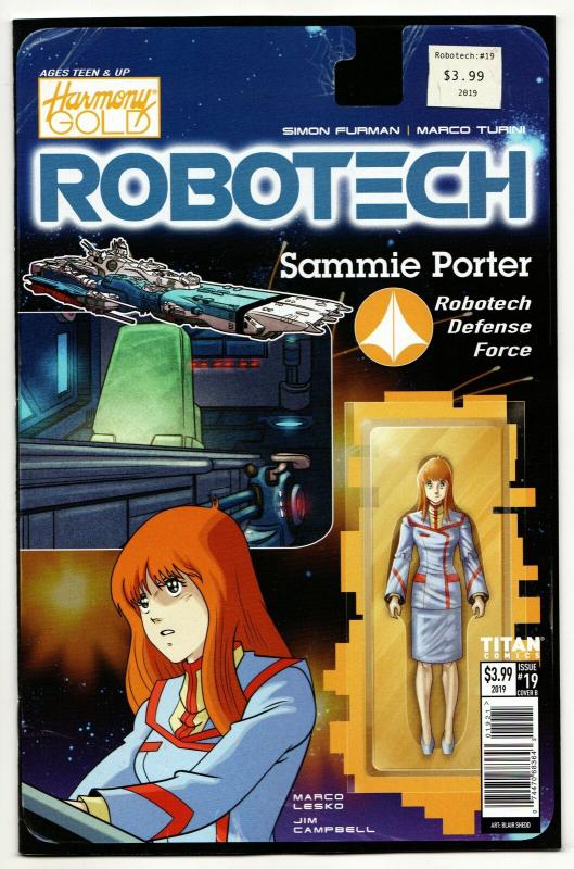 Robotech #19 Cvr B Action Figure Variant Comic Book (Titan, 2019) NM