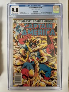 Captain America 276 CGC Graded 9.8 Newsstand Marvel Comics (1982)