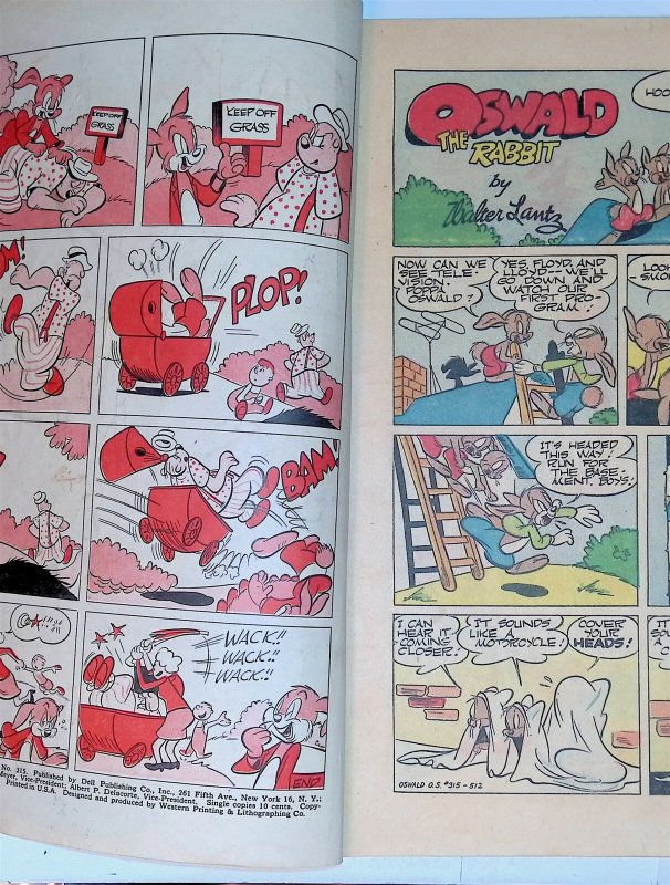 Four Color #315-Walter Lantz Oswald the Rabbit (Feb 1951, Dell) FR/GD
