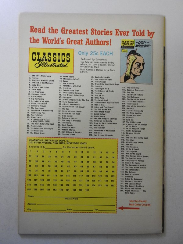 Classics Illustrated #10 (1943) FN/VF Condition! 21st Print