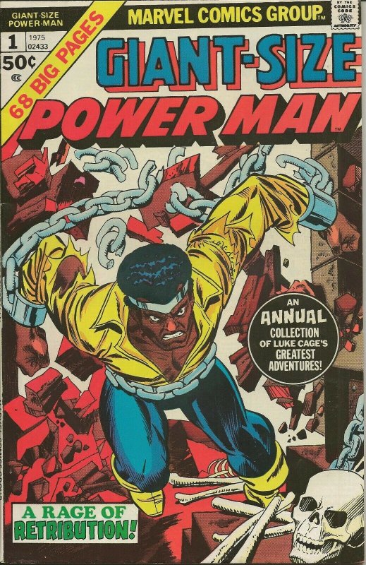 Giant Size Power Man #1 Luke Cage ORIGINAL Vintage 1975 Marvel Comics