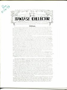 Fantasy Collector #178 1974-Caz-early comic buying/selling resource-pulps-VG