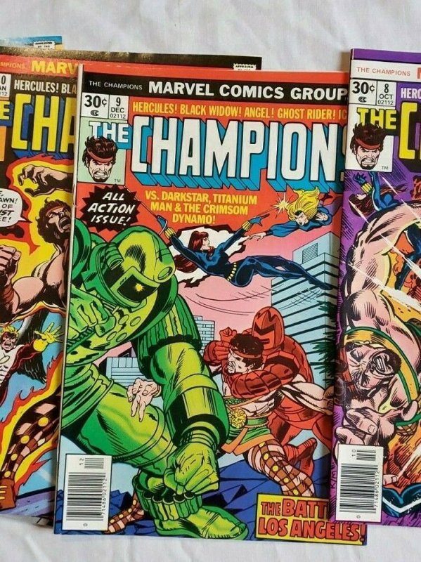 Champions #3 through 17, LOT price 1975 - 1977 Ghost Rider Black Widow Hercules! 