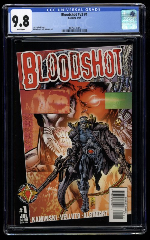 Bloodshot (1997) #1 CGC NM/M 9.8 White Pages