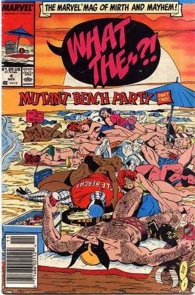 What The-?! #4 (Newsstand) FN ; Marvel | X-Men Fall of the Mutants Spoof