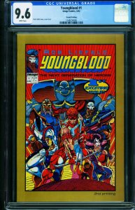 YOUNGBLOOD #1 Second Print-CGC GRADED 9.6-ROB LIEFELD 1248234006