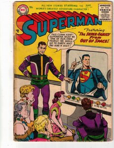 Superman #104 1956 Rare Golden-Age Super-Family from Space! VG Affordable-Grade
