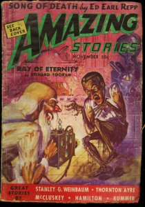 AMAZING STORIES 1938 NOV-WILD SCI FI PULP VG-