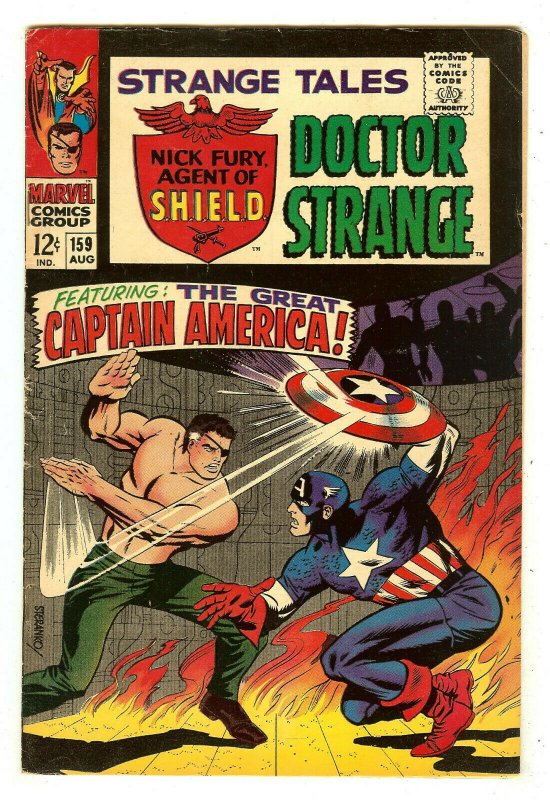 Strange Tales 159   Captain America cover & story   1st Val   Steranko