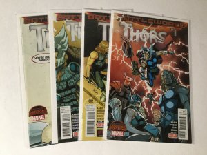 Thors 1-4 1 2 3 4 Battleworld Lot Set Run Nm Near Mint Marvel