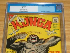 Konga #5 CGC 8.0 silver age charlton comics - steve ditko gorilla cover 1962